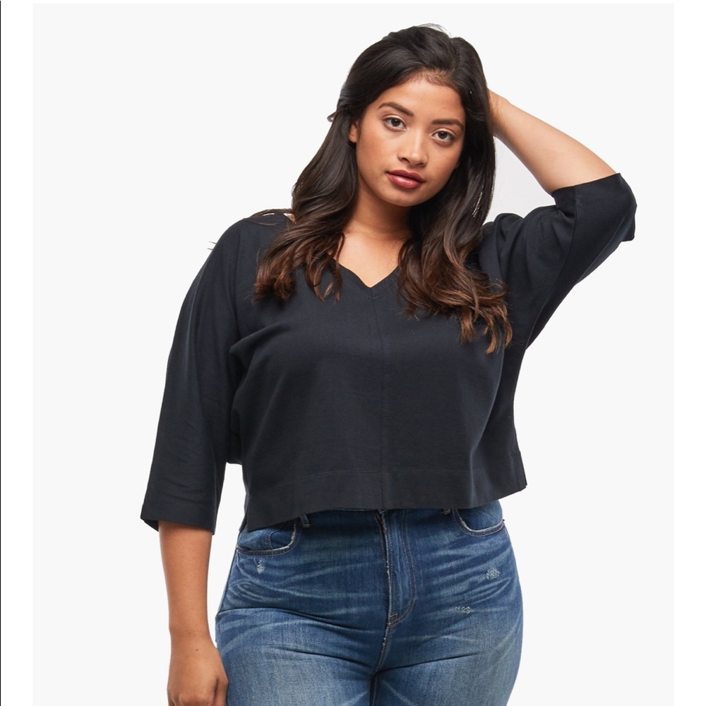 ABLE NAVYA DOLMAN TEE PULLOVER